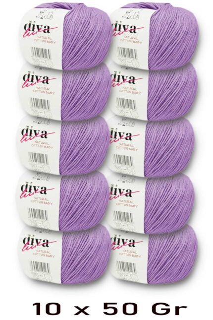 Diva Natural Cotton Baby 2135 Lila (10 lu Paket)
