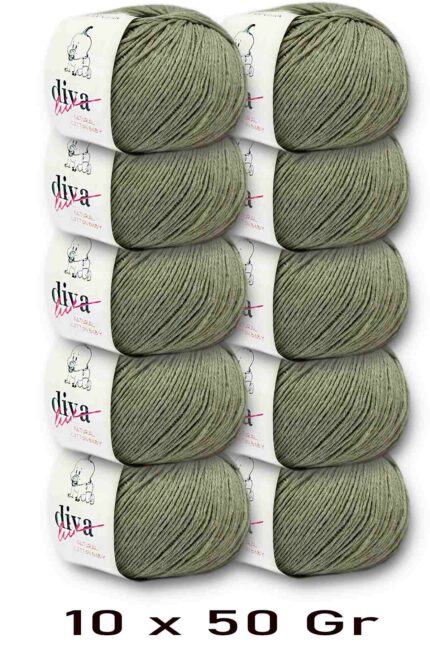 Diva Natural Cotton Baby 268 Zehir Yeşil (10 lu Paket)