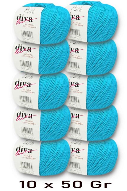 Diva Natural Cotton Baby 280 Cam Göbeği (10 lu Paket)