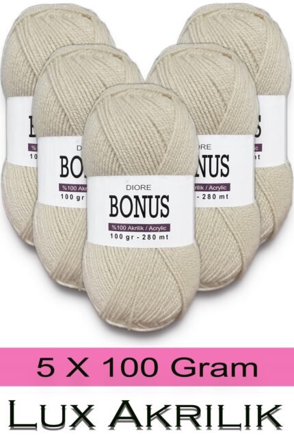 Bonus 5 x 100 Gr Klasik Lüx Akrilik İplik 812