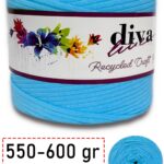 550-600 Gram Lüks Penye Kumaş İplik - T Shirt Yarn - Fabric 280 Turkuaz (6 lı Paket)