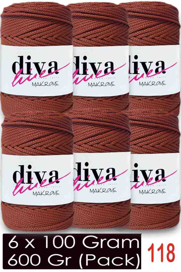 Diva Makrome İpi 118 ( 6 lı Paket ) - Görsel 1