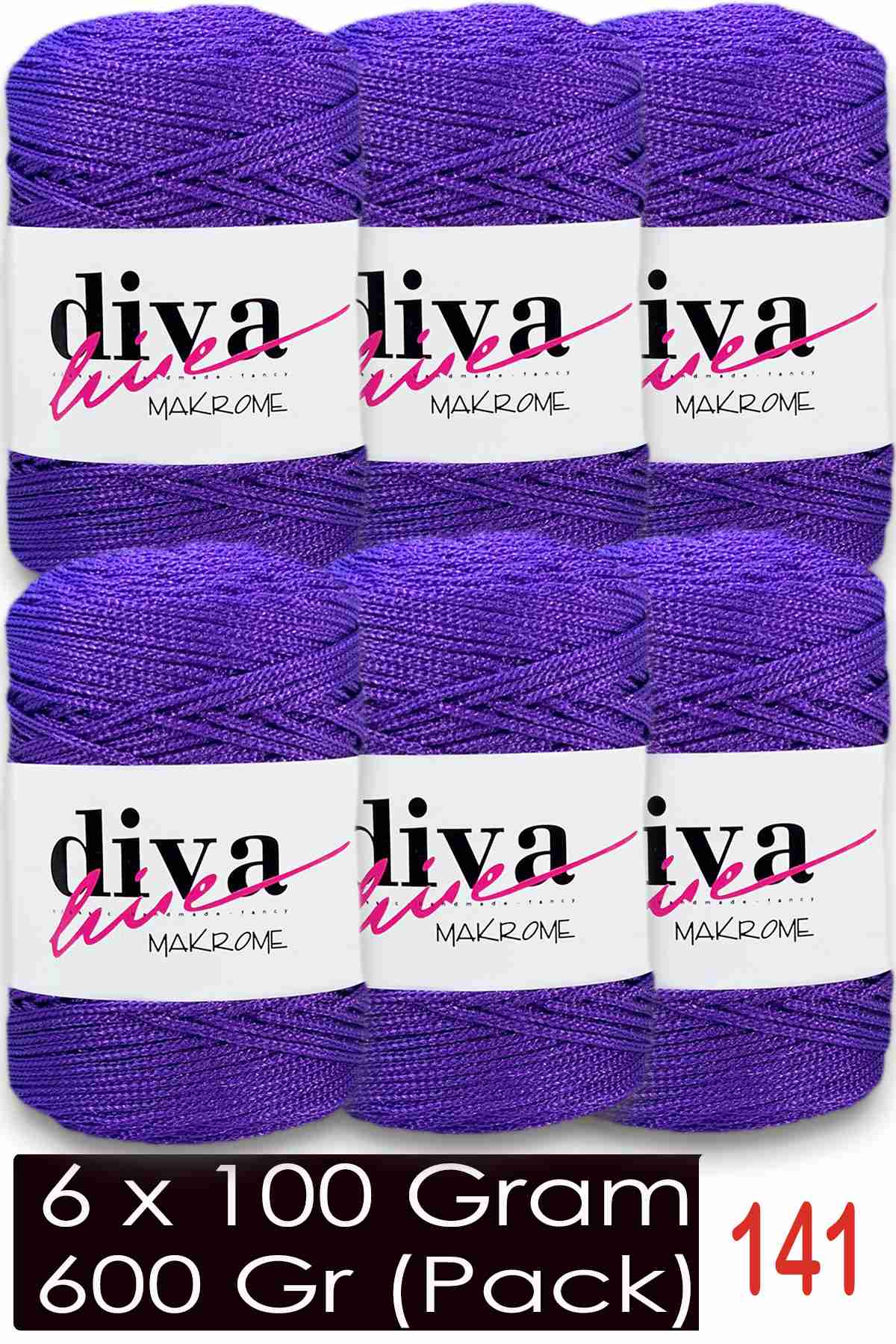 Diva Makrome İpi 141 ( 6 lı Paket ) - Görsel 1