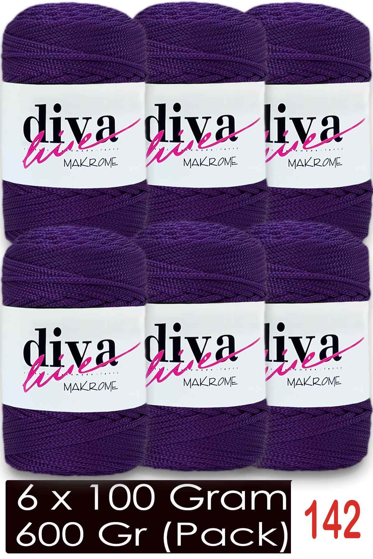 Diva Makrome İpi 142 ( 6 lı Paket ) - Görsel 1