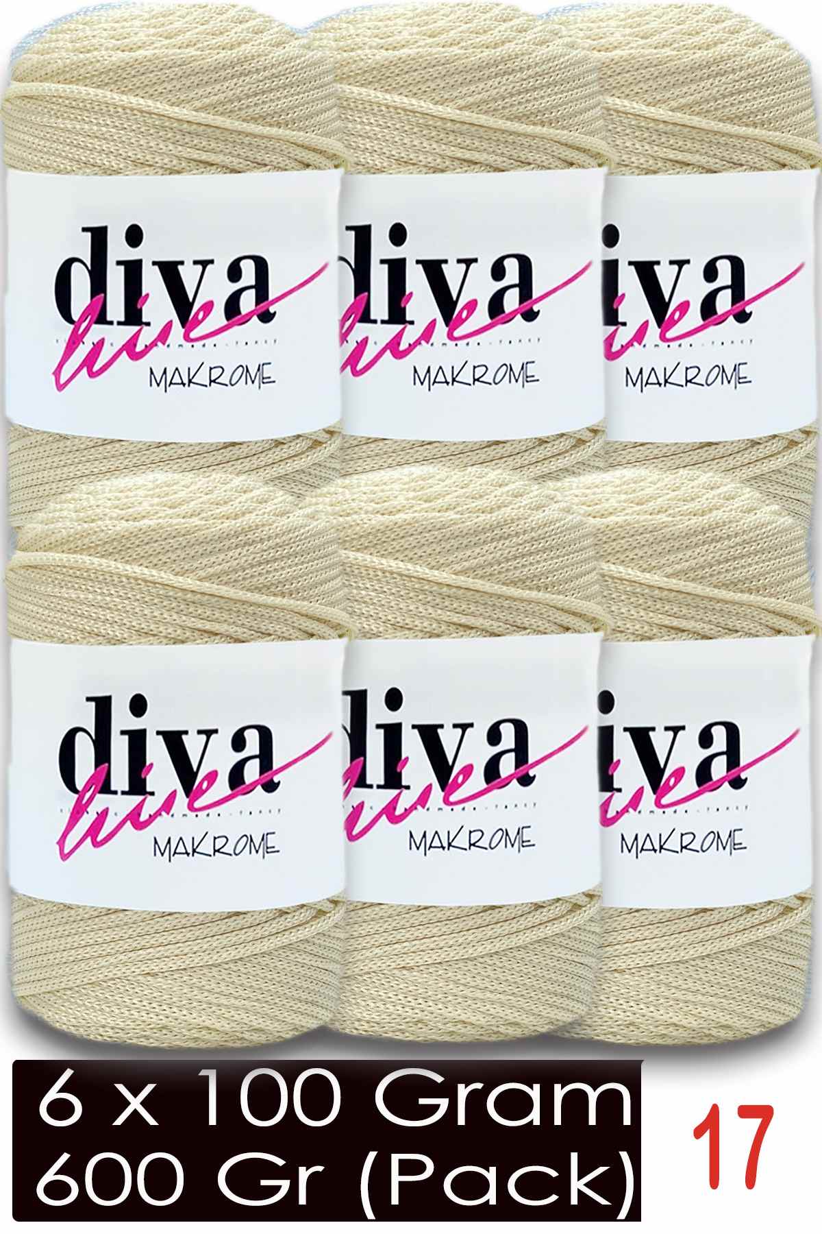 Diva Makrome İpi 17 ( 6 lı Paket ) - Görsel 1