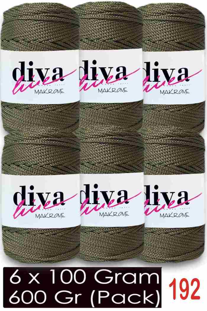 Diva Makrome İpi 192 Yeşil ( 6 lı Paket ) - Görsel 1