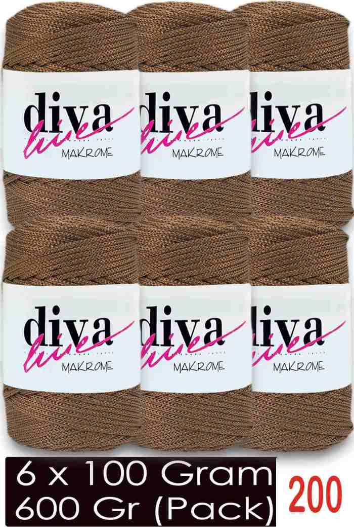 Diva Makrome İpi 200 ( 6 lı Paket ) - Görsel 1