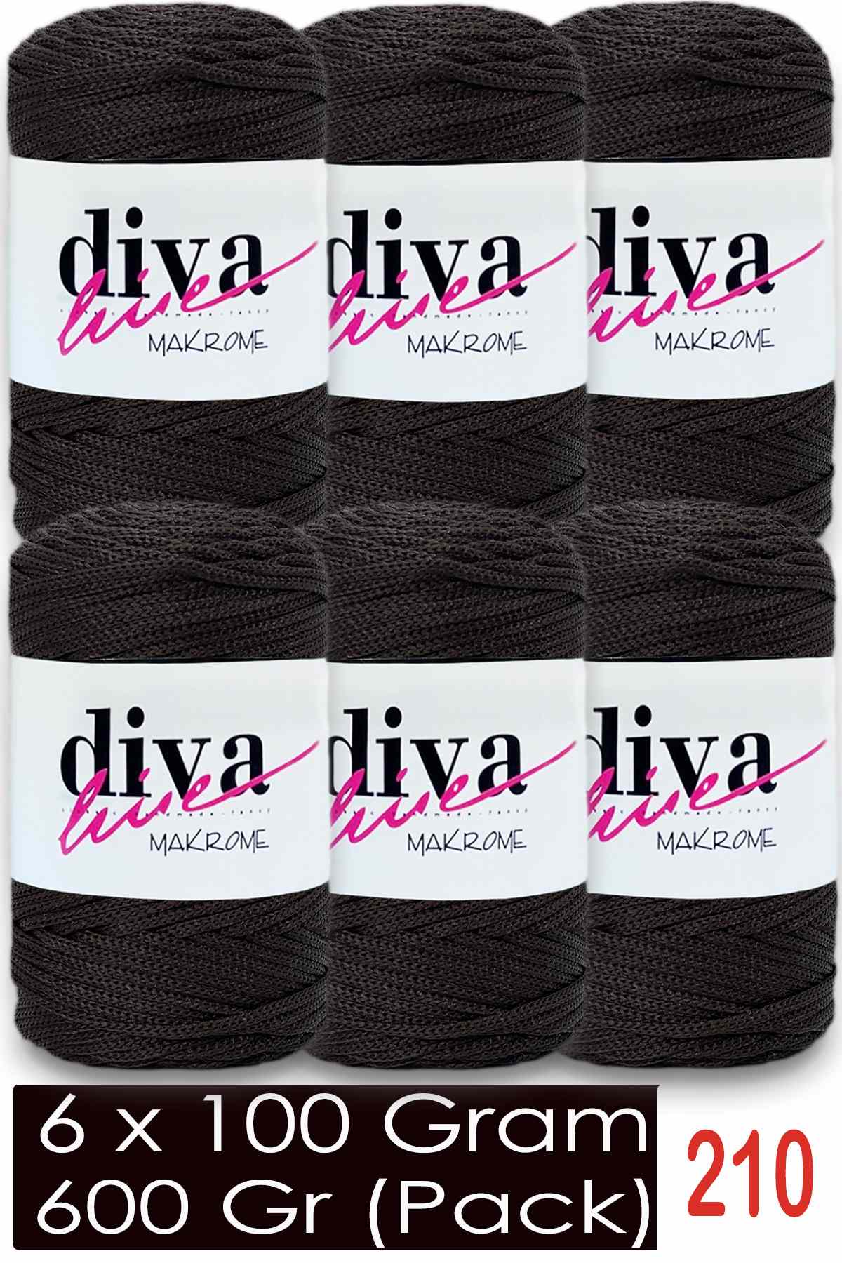 Diva Makrome İpi 210 ( 6 lı Paket ) - Görsel 1