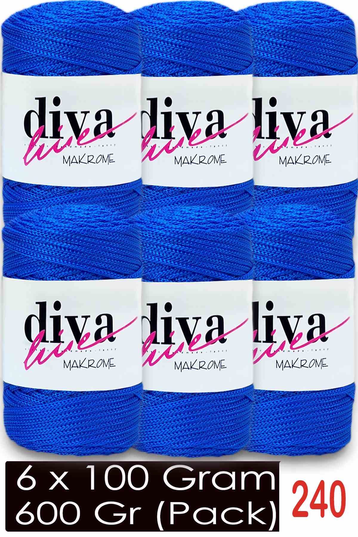 Diva Makrome İpi 240 ( 6 lı Paket ) - Görsel 1