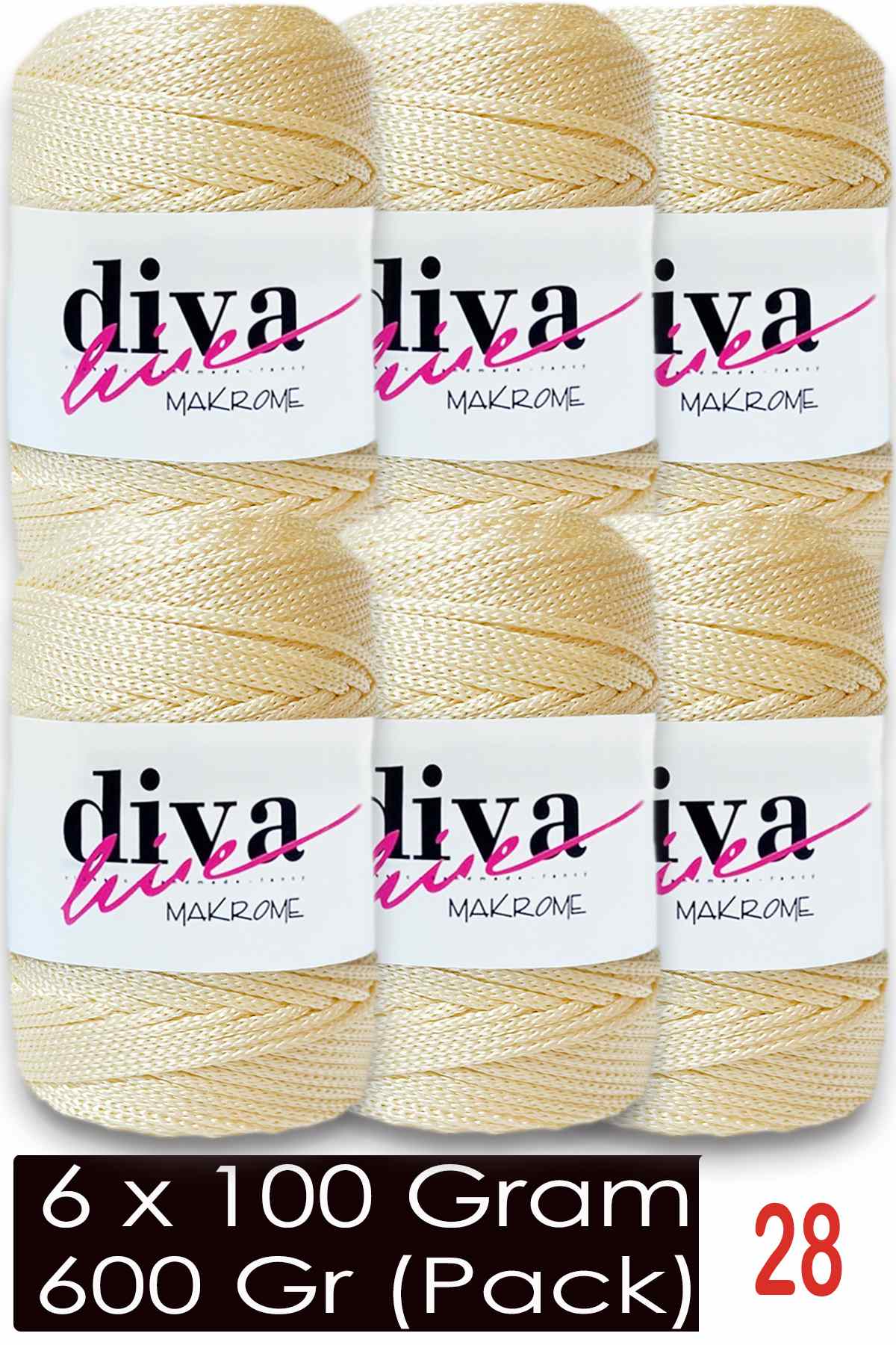 Diva Makrome İpi 28 ( 6 lı Paket ) - Görsel 1