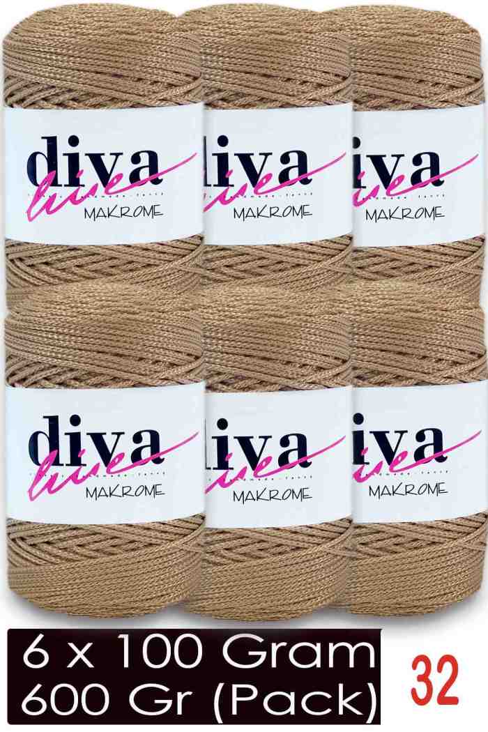 Diva Makrome İpi 32 ( 6 lı Paket ) - Görsel 1