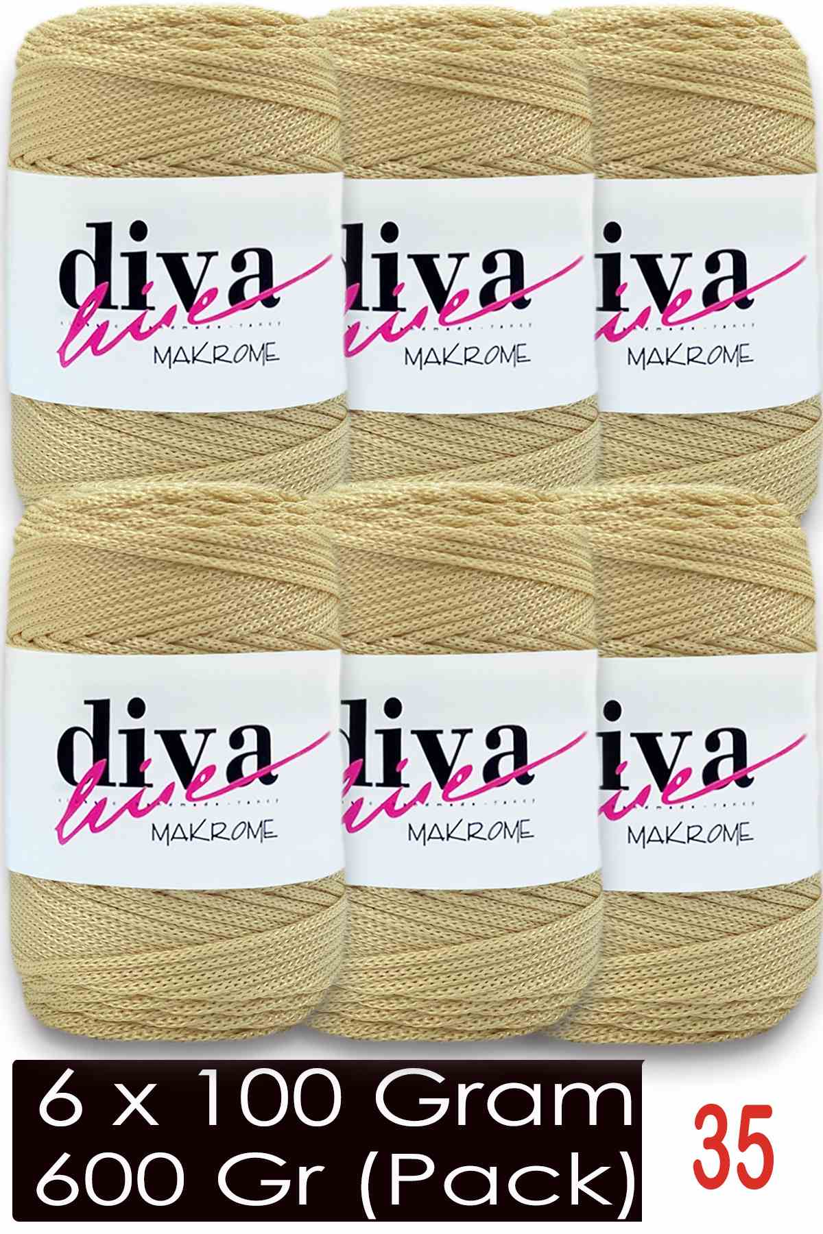 Diva Makrome İpi 35 ( 6 lı Paket ) - Görsel 1