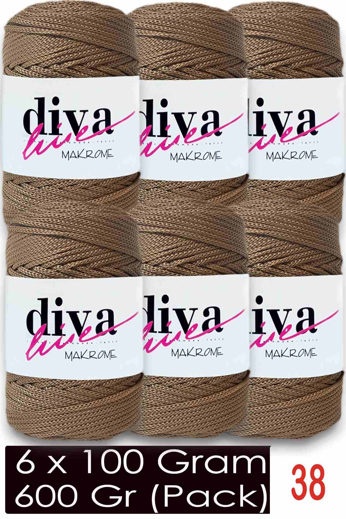 Diva Makrome İpi 38 ( 6 lı Paket ) - Görsel 1