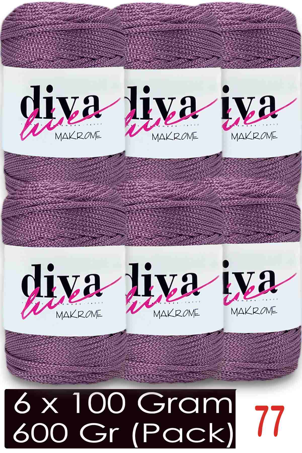 Diva Makrome İpi 77 ( 6 lı Paket ) - Görsel 1
