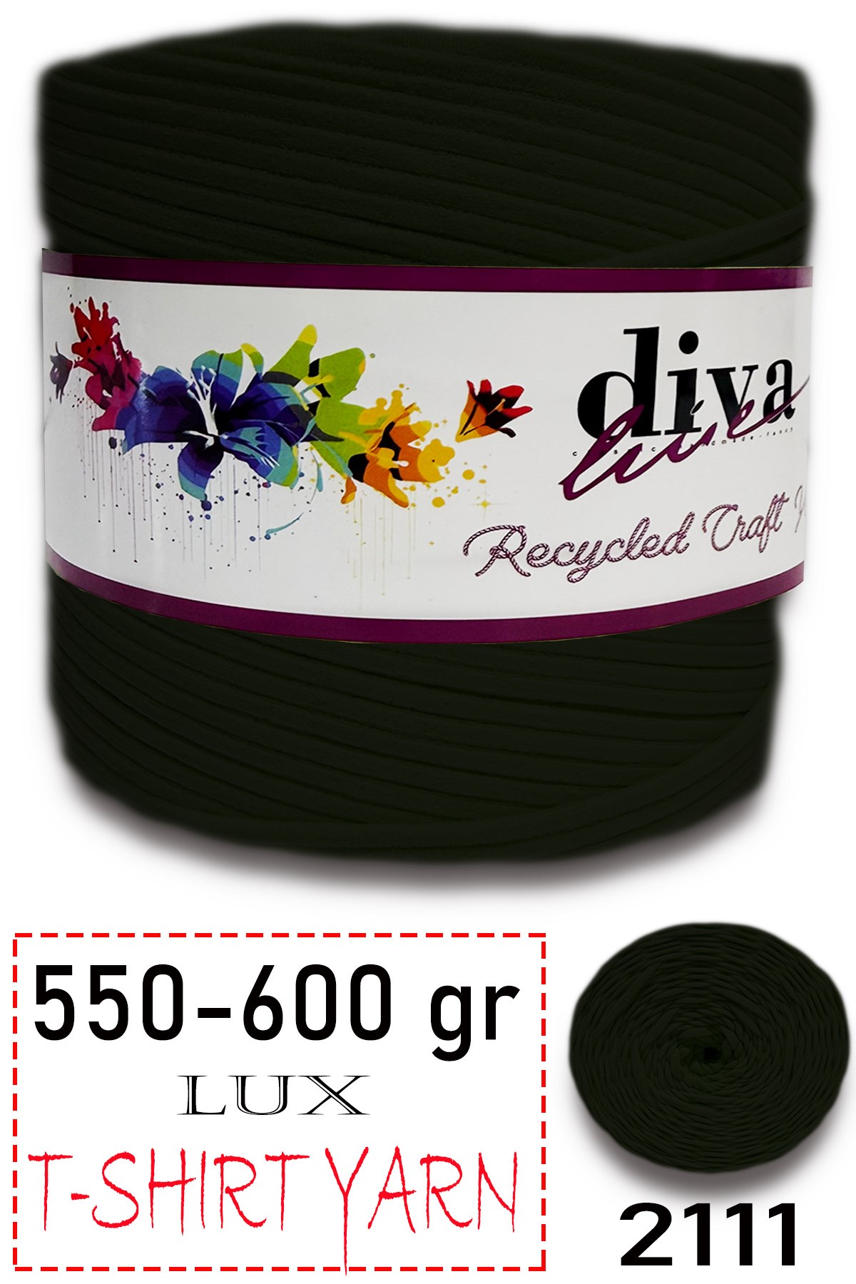 550-600 Gram Lüks Penye Kumaş İplik - T Shirt Yarn - Fabric 2111 Siyah (6 lı Paket) - Görsel 1