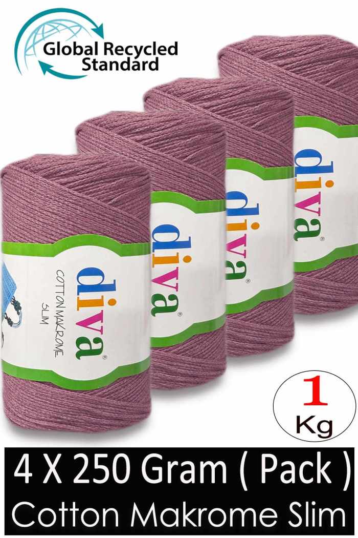 Diva Cotton Makrome İnce 1004 Açık Somon ( 4 lü Paket ) - Görsel 1