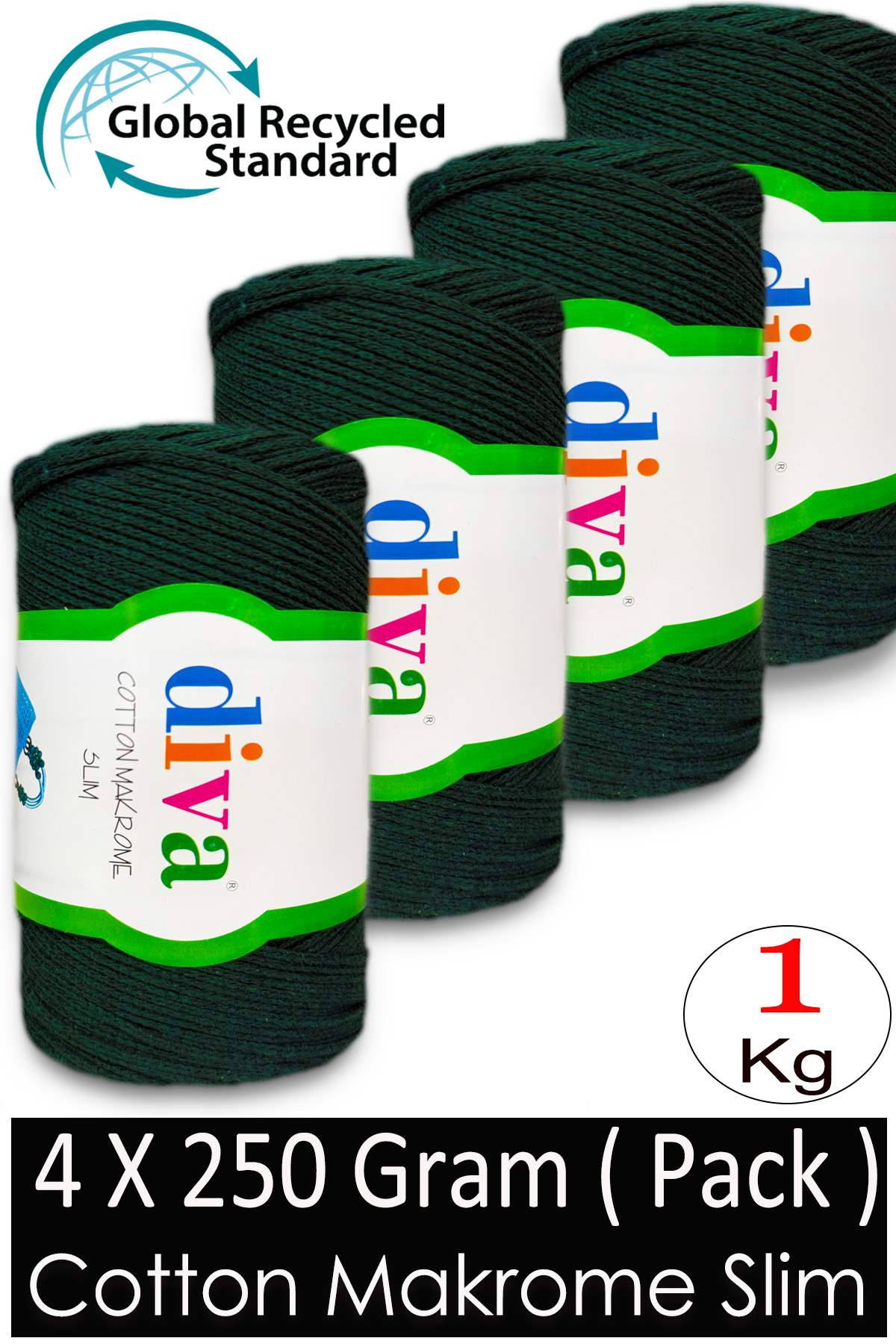 Diva Cotton Makrome İnce 190 Ördek Başı ( 4 lü Paket ) - Görsel 1