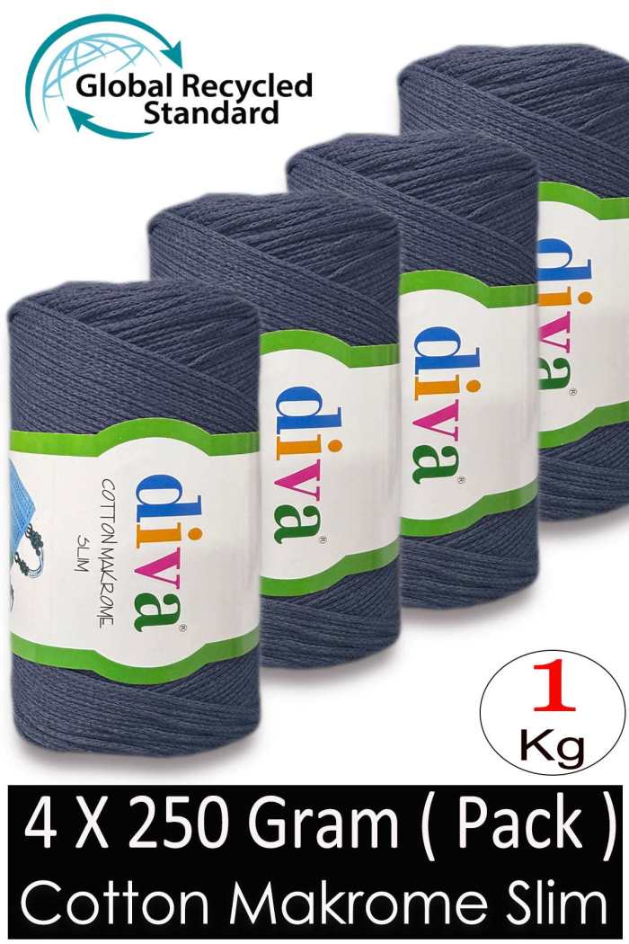 Diva Cotton Makrome İnce 2113 Jeans ( 4 lü Paket ) - Görsel 1