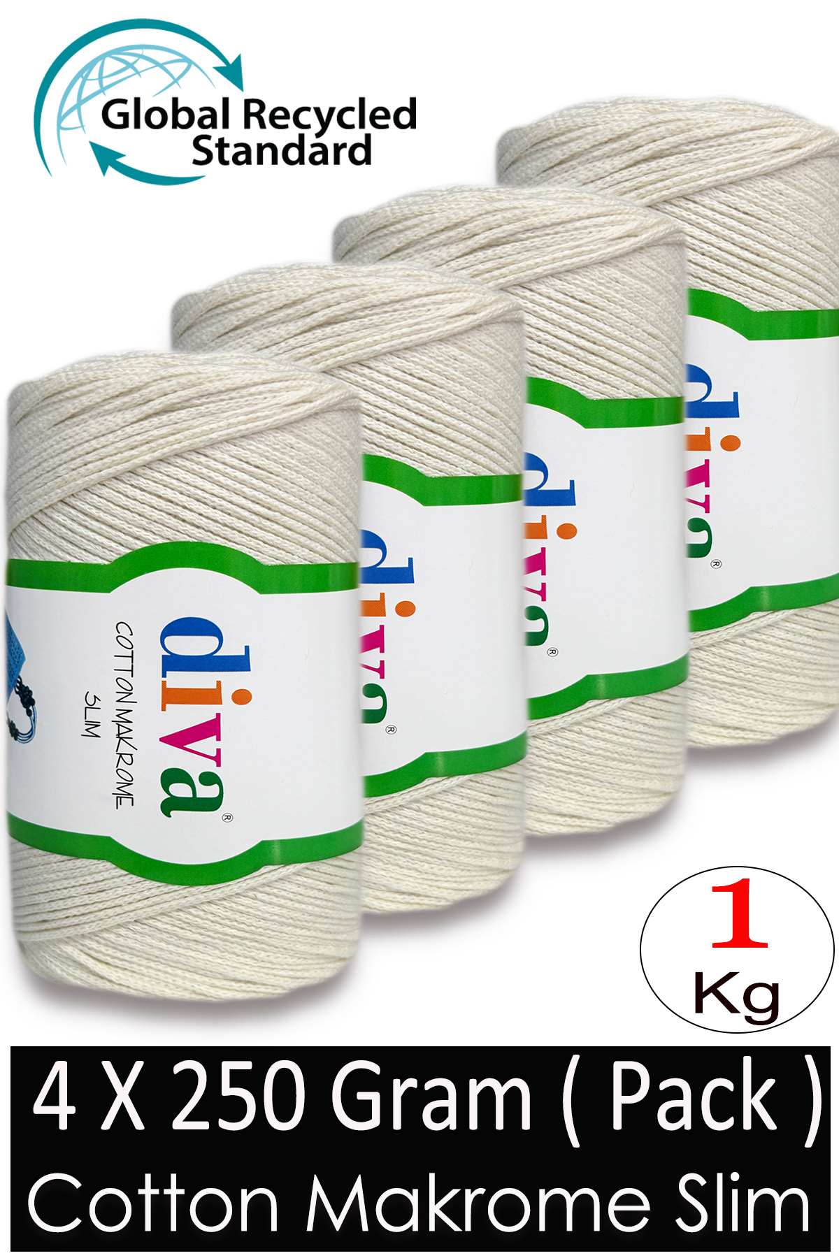 Diva Cotton Makrome İnce 288 Kemik ( 4 lü Paket ) - Görsel 1