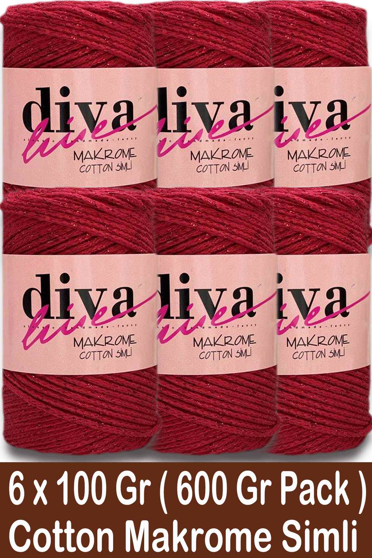 Diva Makrome Cotton Simli 2126 KRM ( 6 lı Paket ) - Görsel 1