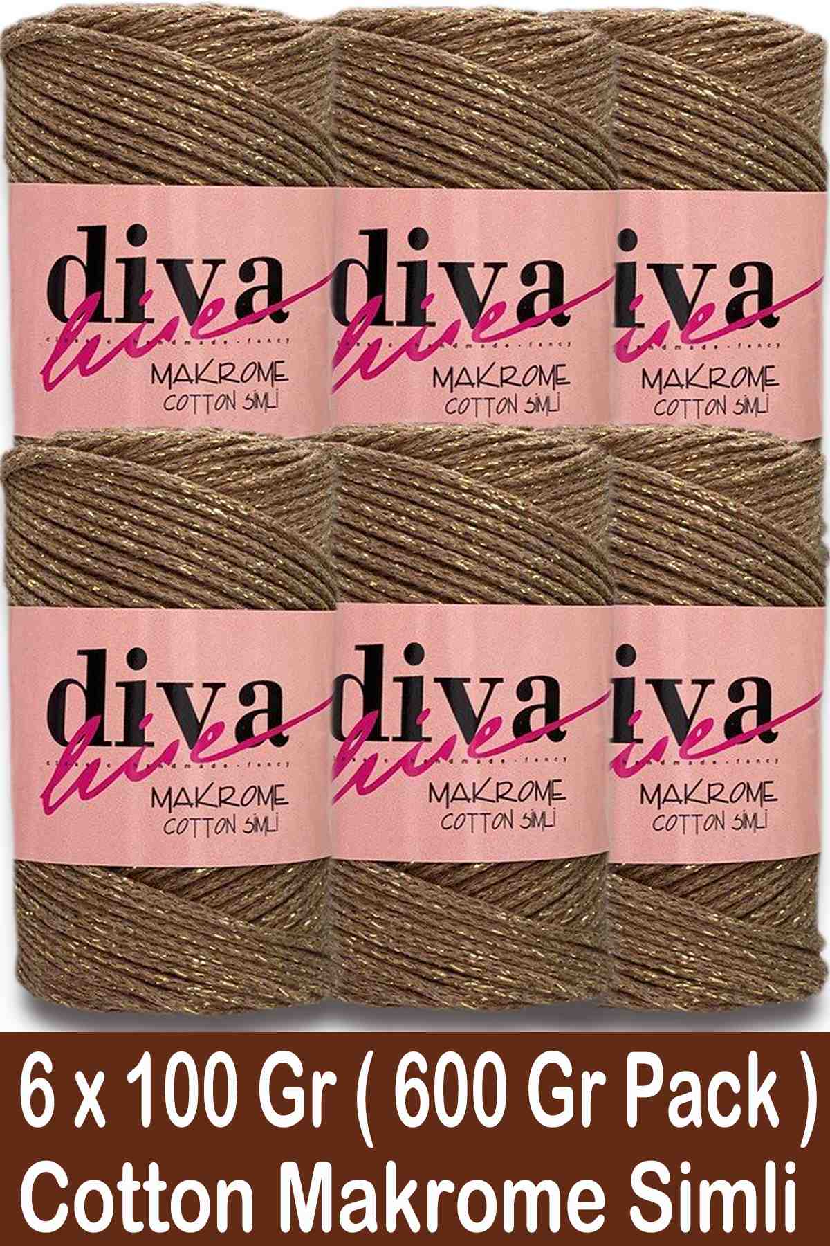 Diva Makrome Cotton Simli 222 ALT ( 6 lı Paket ) - Görsel 1