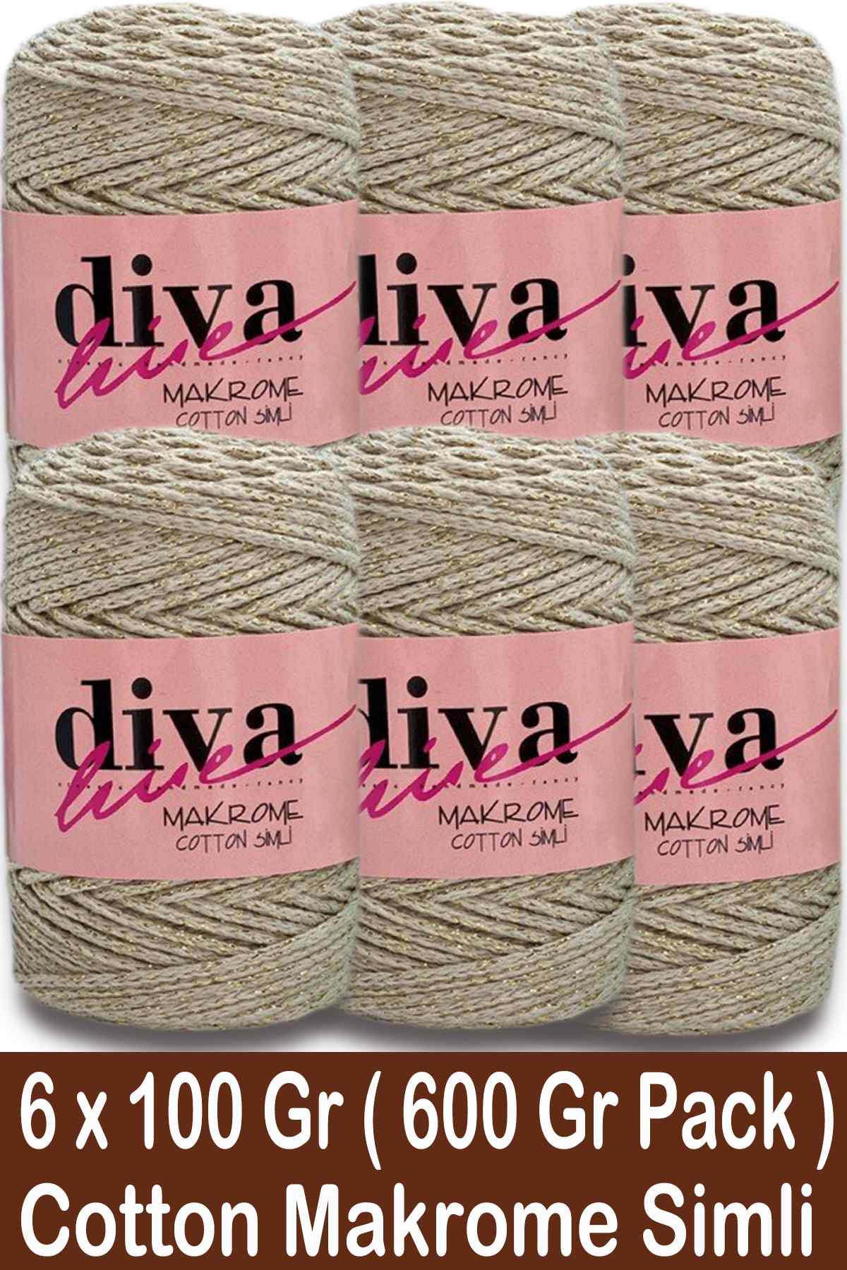 Diva Makrome Cotton Simli 2305 ALT ( 6 lı Paket ) - Görsel 1