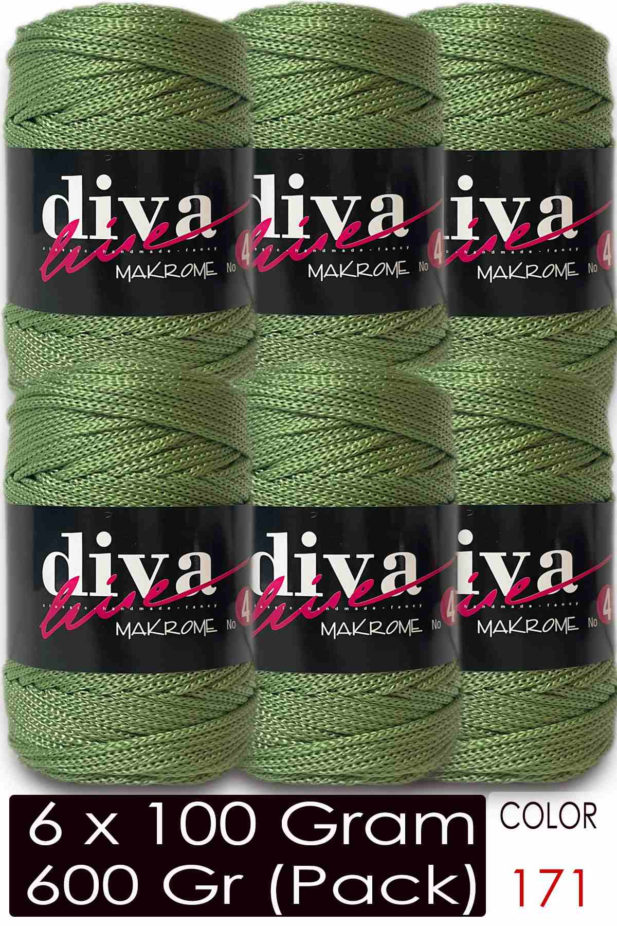 Diva Makrome İpi Kalın (No:4) 171 ( 6 lı Paket ) - Görsel 1