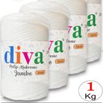 PP Makrome Jumbo 250 gr (4 mm) 01U01 Beyaz ( 4 lü Paket )