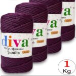 PP Makrome Jumbo 250 gr (4 mm) 160 Mürdüm ( 4 lü Paket )