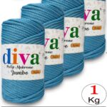 PP Makrome Jumbo 250 gr (4 mm) 230 Okyanus ( 4 lü Paket )