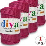 PP Makrome Jumbo 250 gr (4 mm) 82 Fuşya ( 4 lü Paket )