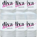 Diva Makrome İpi 01 Beyaz ( 6 lı Paket )