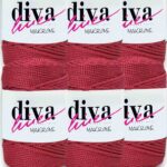 Diva Makrome İpi 105 Kan Kırmızı ( 6 lı Paket )