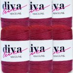 Diva Makrome İpi 113 Vişne ( 6 lı Paket )