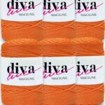 Diva Makrome İpi 125 Portakal ( 6 lı Paket )