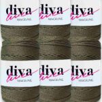 Diva Makrome İpi 192 Yeşil ( 6 lı Paket )