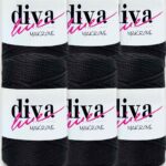 Diva Makrome İpi 270 Siyah ( 6 lı Paket )