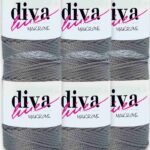 Diva Makrome İpi 64 Koyu Gri ( 6 lı Paket )