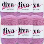 Diva Makrome İpi 74 Pembe ( 6 lı Paket )