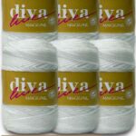 Diva Makrome İpi Simli 01S Beyaz İnci ( 6 lı Paket )