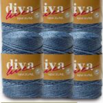Diva Makrome İpi Simli 220G Bebe Mavisi ( 6 lı Paket )
