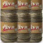 Diva Makrome İpi Simli 40S Bej-Altın ( 6 lı Paket )