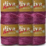 Diva Makrome İpi Simli 82S Fuşya ( 6 lı Paket )