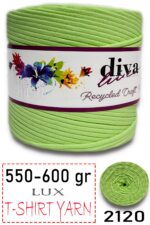 550-600 Gram Lüks Penye Kumaş İplik - T Shirt Yarn - Fabric 2120 Fıstık Yeşil (6 lı Paket)