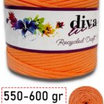550-600 Gram Lüks Penye Kumaş İplik - T Shirt Yarn - Fabric 979 Turuncu (6 lı Paket)