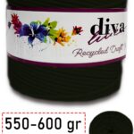 550-600 Gram Lüks Penye Kumaş İplik - T Shirt Yarn - Fabric 2111 Siyah (6 lı Paket)