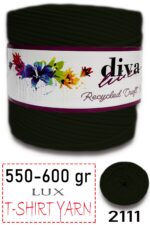 550-600 Gram Lüks Penye Kumaş İplik - T Shirt Yarn - Fabric 2111 Siyah (6 lı Paket)
