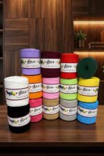 550-600 Gram Lüks Penye Kumaş İplik - T Shirt Yarn - Fabric 2107 Açık Gri (6 lı Paket) - Görsel 3