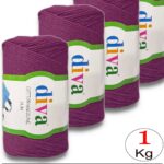 Diva Cotton Makrome İnce 60 Mürdüm ( 4 lü Paket )