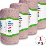 Diva Cotton Makrome İnce 1003 Soft Pudra ( 4 lü Paket )